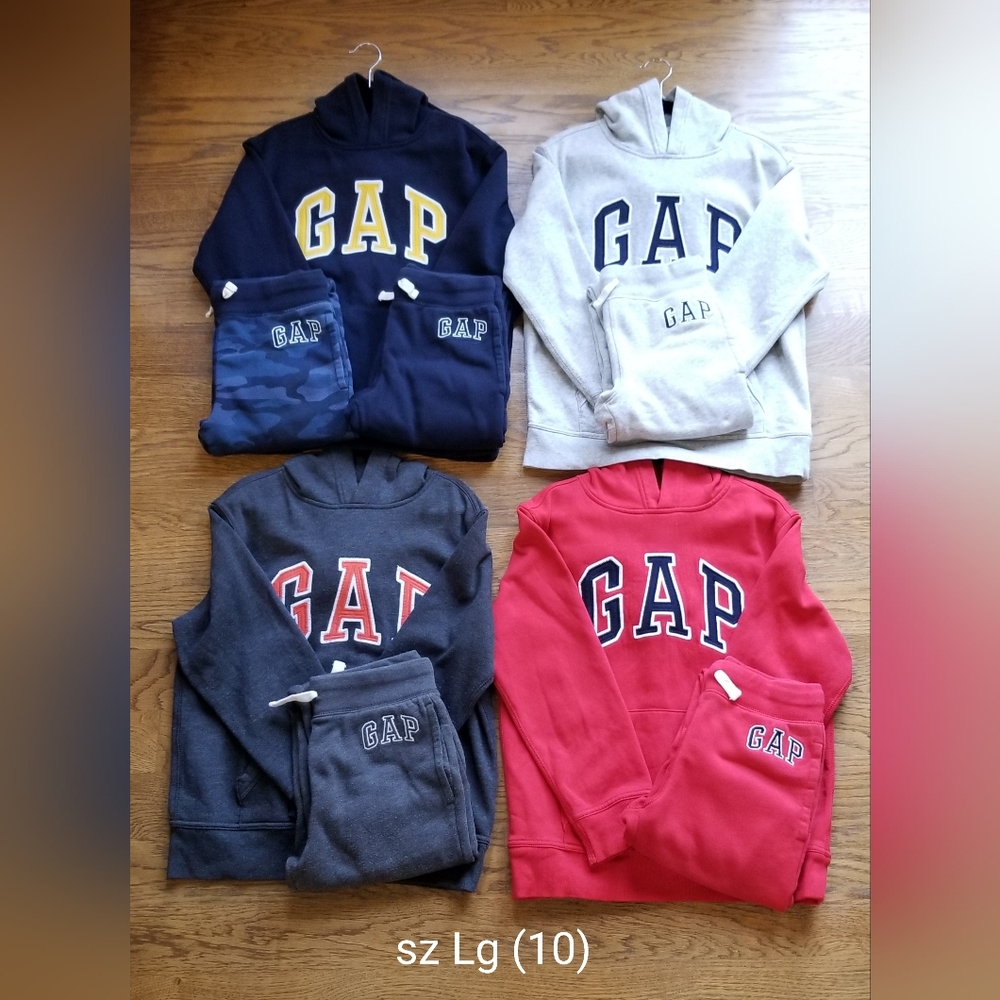 GAP Assorted Color Logo Hoodies and Sweatpants Set